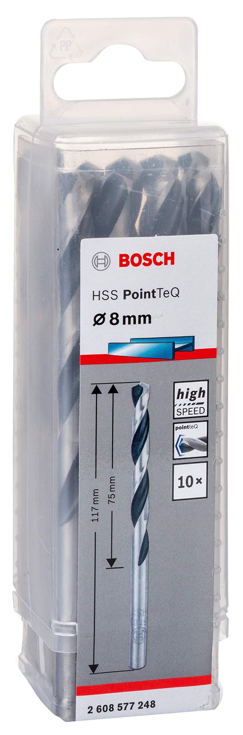 Bosch  2608577248 HSS-PointTec 8,0 mm 10'lu Paket