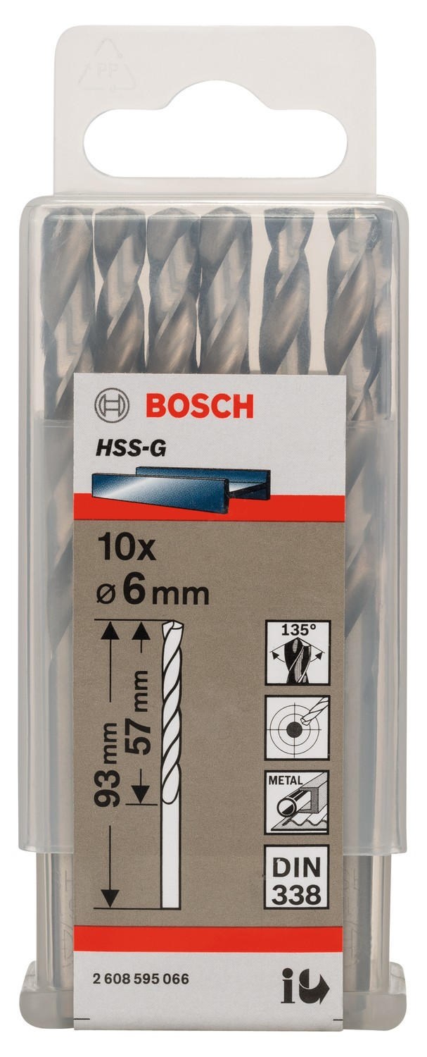 Bosch  2608595066 HSS 6 mm Gümüş10'lu Paket