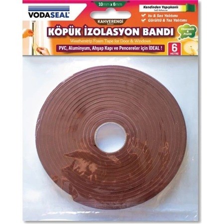 Vodaseal Köpük İzolasyon Bandı 10mm x 6mt Kahve