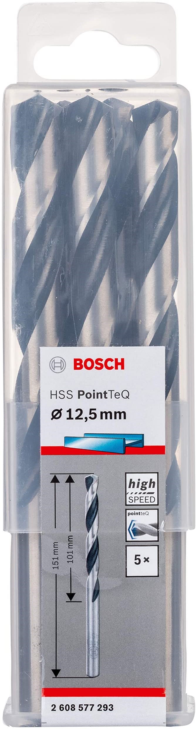 Bosch  2608577293 HSS-PointTec 12,5 mm 5'li Paket