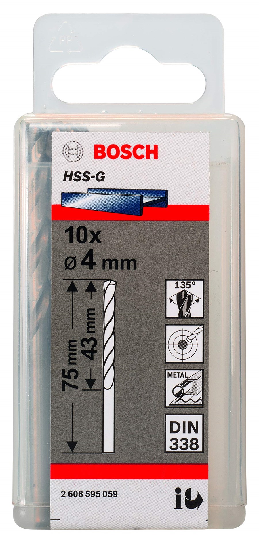 Bosch  2608595059 HSS-G 4*75 mm 10'lu Paket