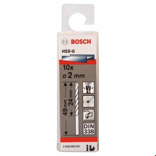 Bosch  2608595051 HSS-G 2*49 mm 10'lu Paket