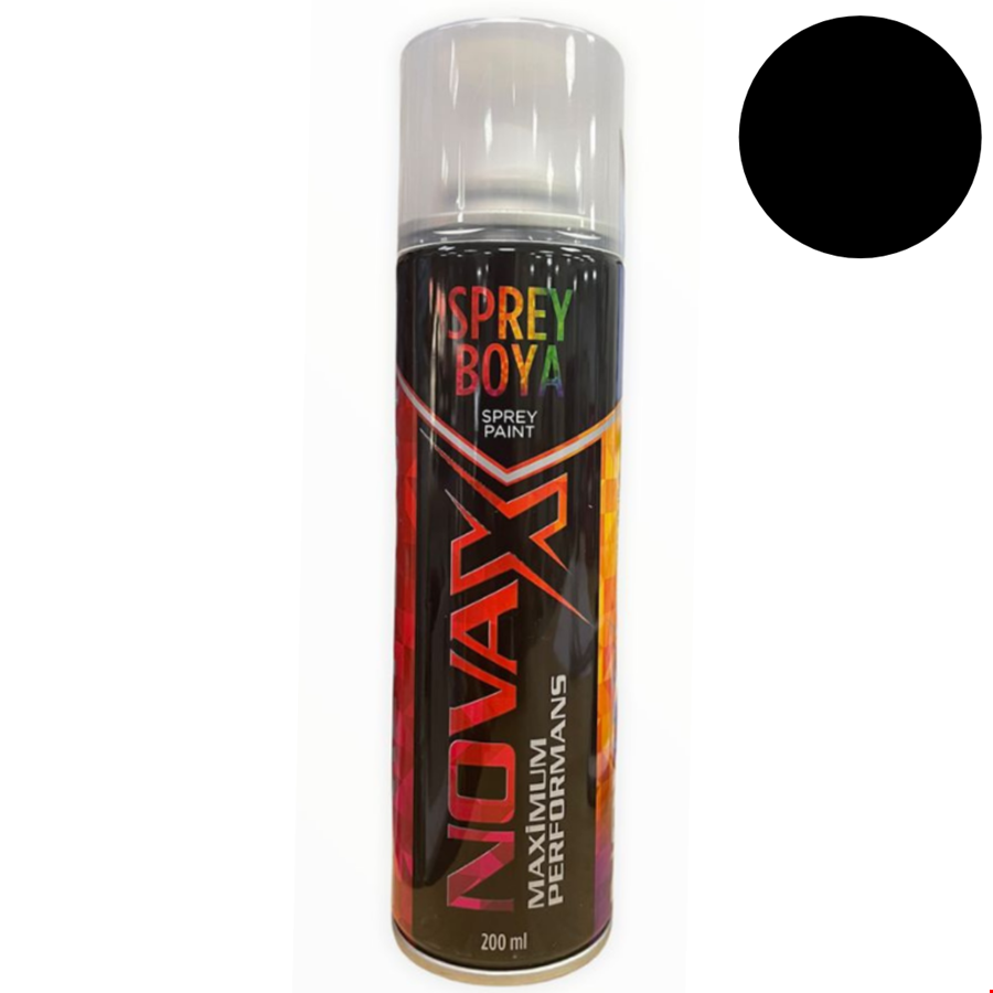 Novax Sprey Boya 200 ml Siyah