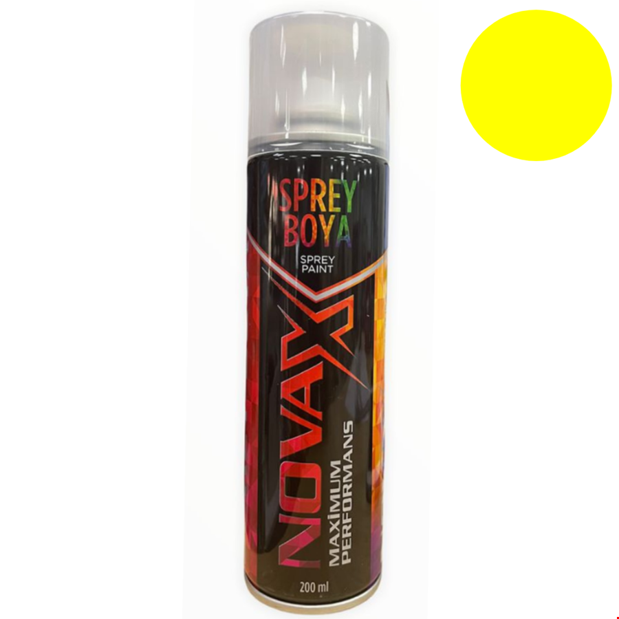 Novax Sprey Boya 200 ml Sarı