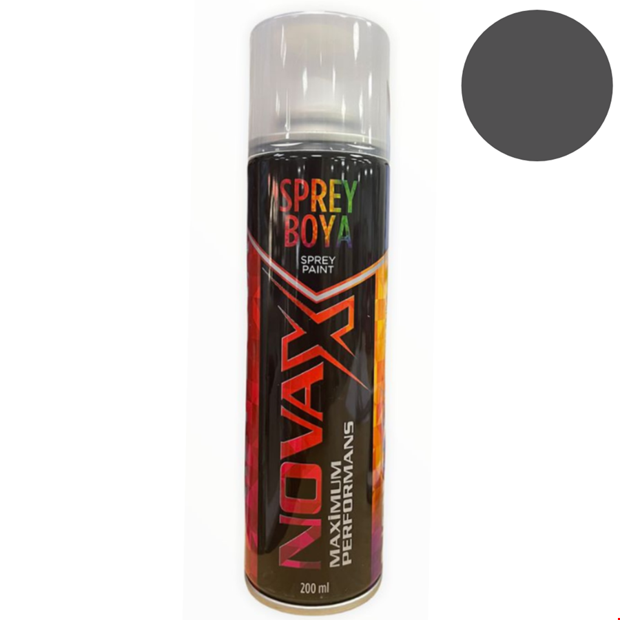 Novax Sprey Boya 200 ml Metalik Gri