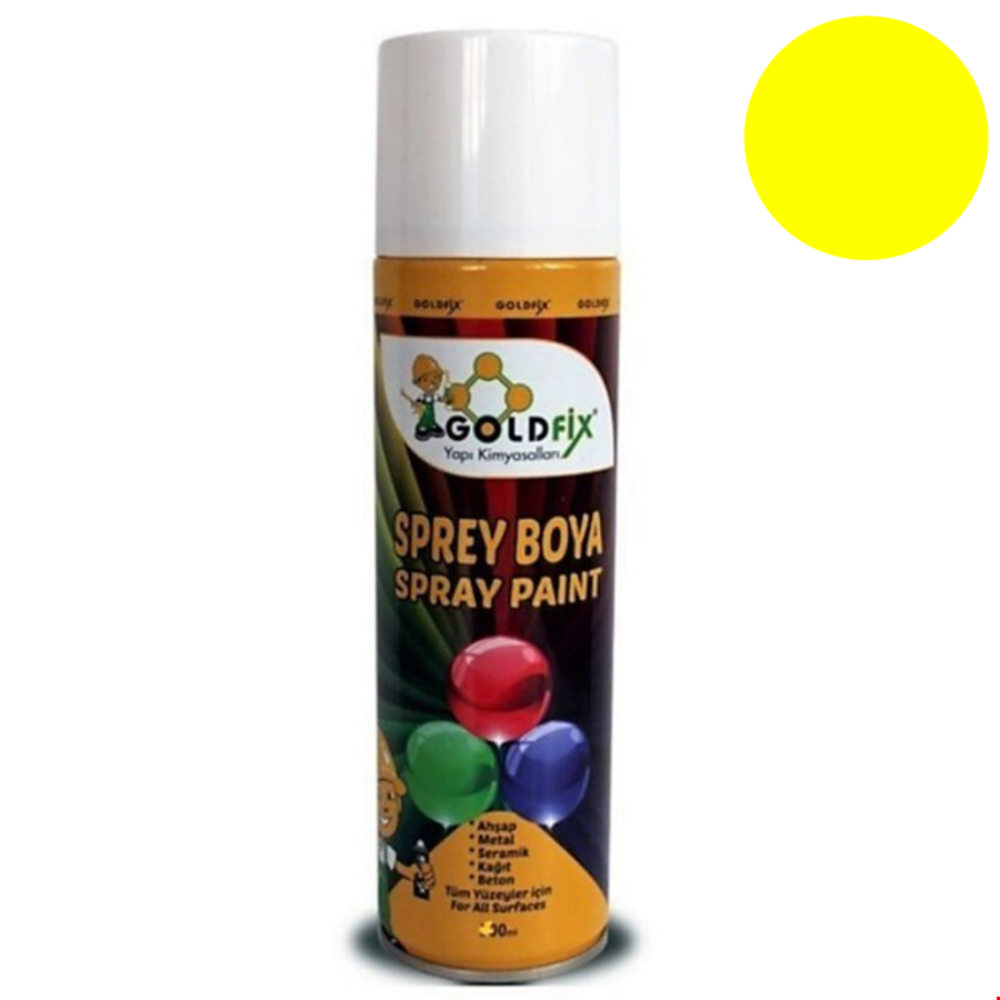 Goldfix Sprey Boya 400 ml Sarı