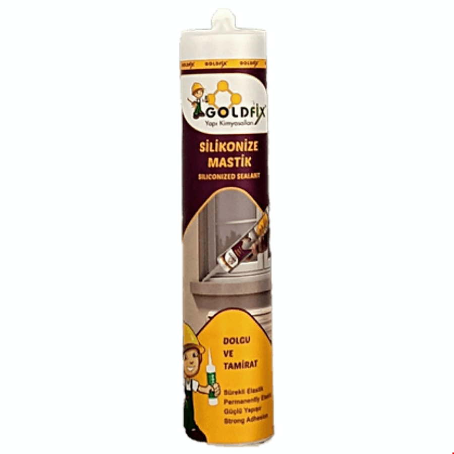 Goldfix Silikonize Mastik 450Gr 280 ml Gri