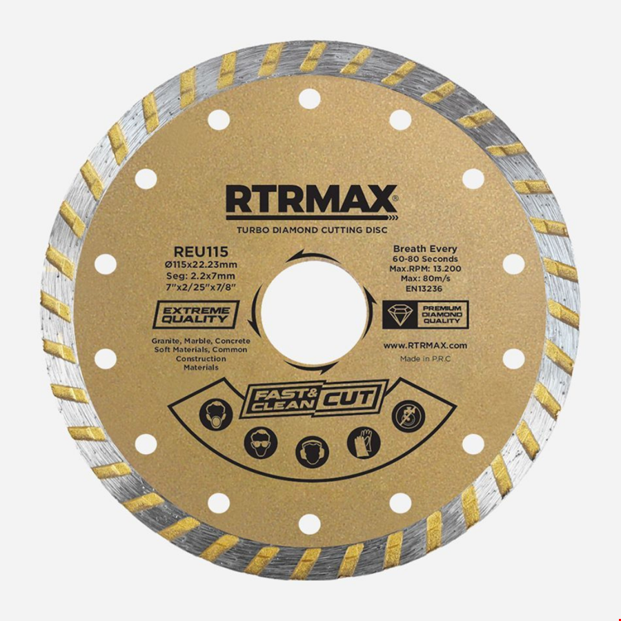 Rtrmax RET115 Turbo Kanallı Elmas Testere 115 mm