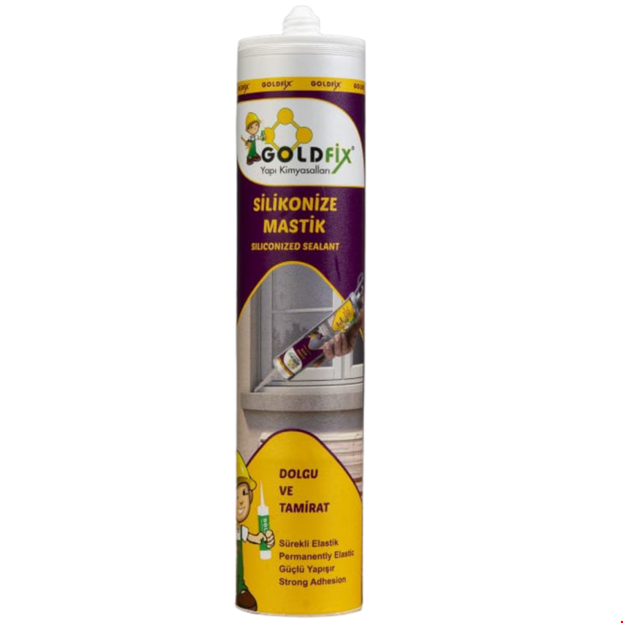 Goldfix Silikonize Mastik 450Gr 280 ml Antrasit